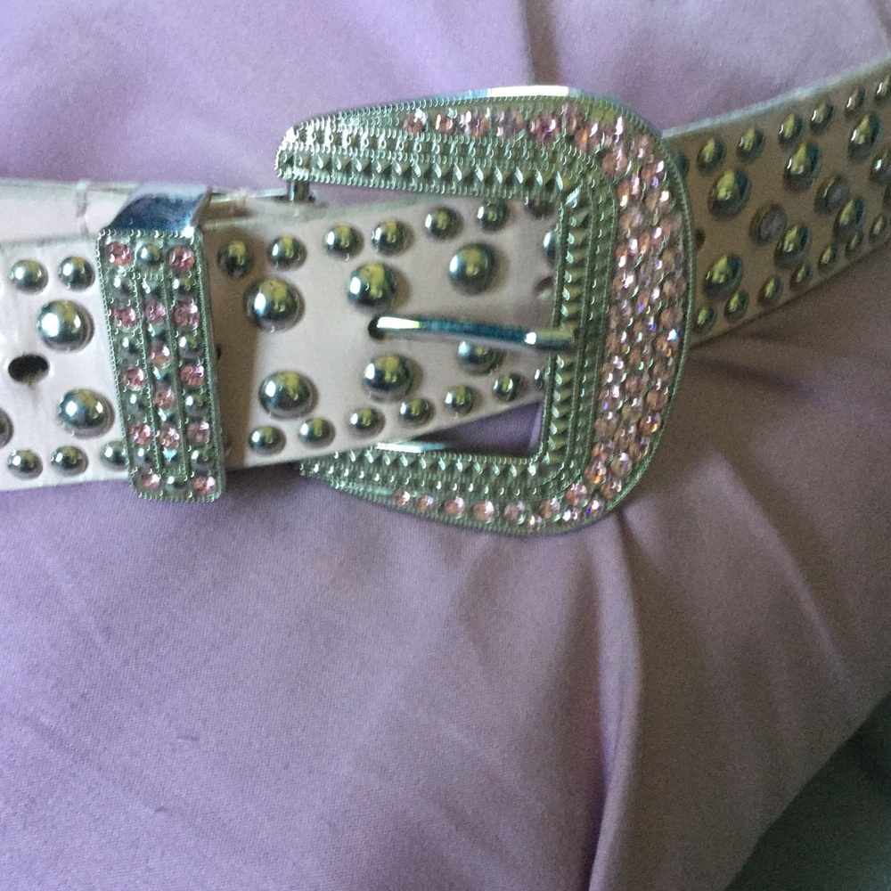 Pink bling belt